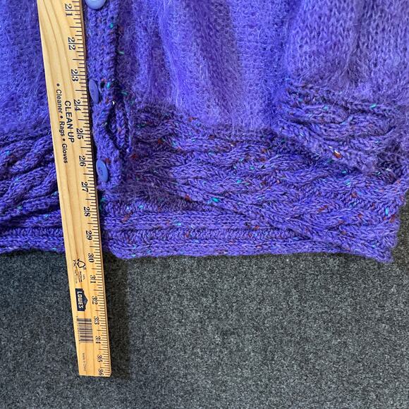 Vintage Rosemarie B Mohair Wool Hand Knit Ireland Sweater L Sheep - Picture 11 of 16